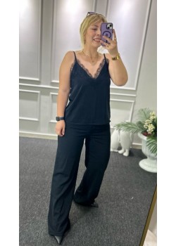 Karol Beyaz Saten Dantelli Bluz