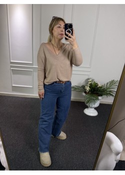 Ön arka V yaka Vizon Yumoş Triko