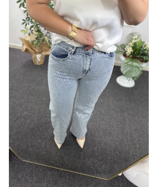 Baklava Taşlı Likralı Palazzo Jean Baklava Taşlı Likralı Palazzo Jean