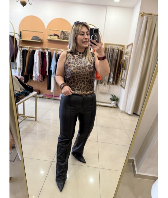 Leopar Varaklı Triko Leopar Varaklı Triko