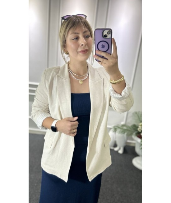 Keten Blazer Ceket Keten Blazer Ceket