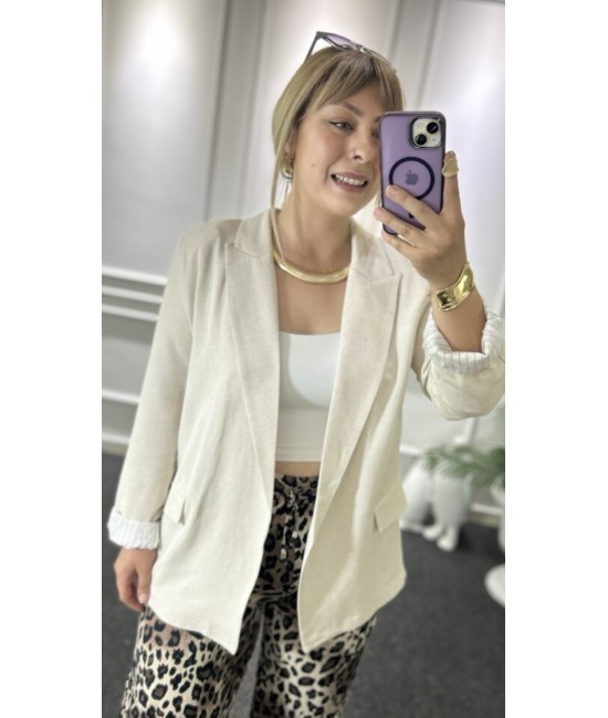Keten Blazer Ceket Keten Blazer Ceket