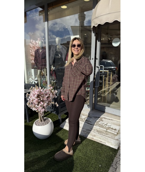 Taş Detaylı Ekose Rahat Kesim Gömlek Taş Detaylı Ekose Rahat Kesim Gömlek