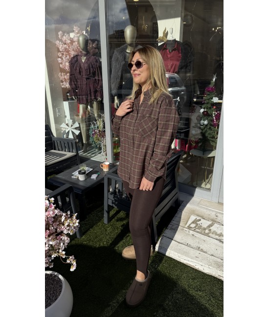 Taş Detaylı Ekose Rahat Kesim Gömlek Taş Detaylı Ekose Rahat Kesim Gömlek