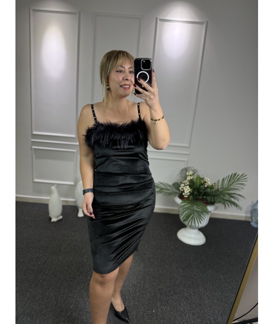 Velvet Tüylü Elbise Velvet Tüylü Elbise