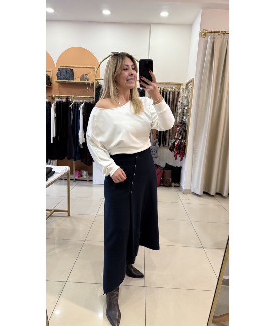 Zra Muadili Lacivert Selanik Kumaş Asimetrik Etek Zra Muadili Lacivert Selanik Kumaş Asimetrik Etek