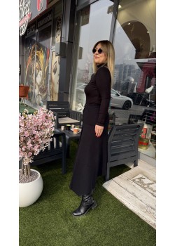 Zra Muadili Siyah Selanik Kumaş Asimetrik Etek