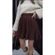 Zra Şort Etek-Kahve