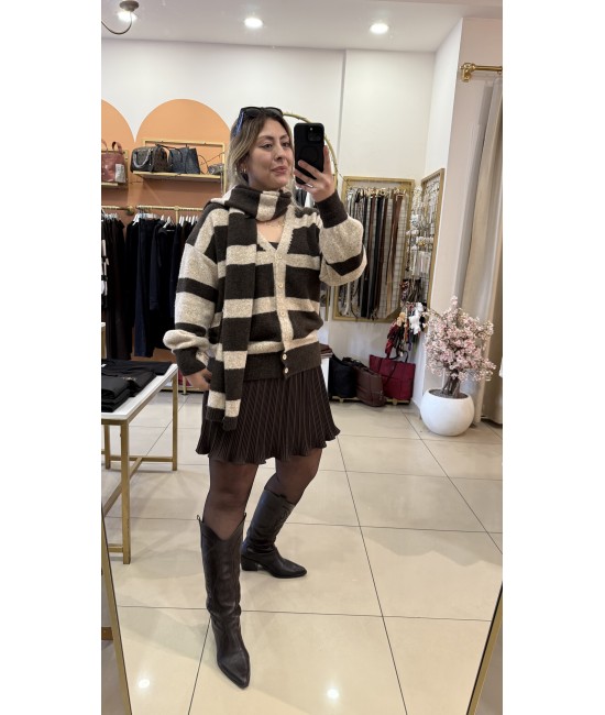 Zra Şort Etek-Kahve