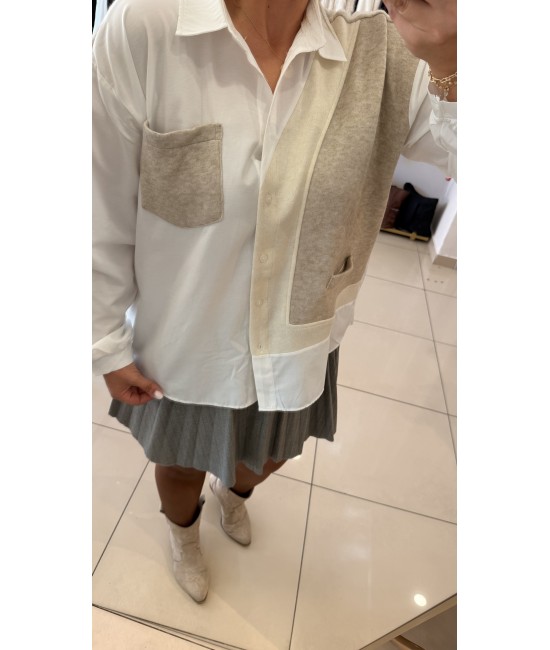 Tasarım Triko Detay Gömlek Tasarım Triko Detay Gömlek