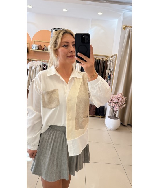 Tasarım Triko Detay Gömlek Tasarım Triko Detay Gömlek