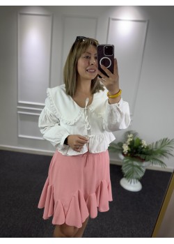 Bebe Yaka Beyaz Tasarım Gömlek