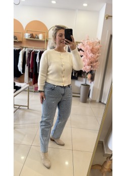 Kalp Düğmeli Tasarım Hırka 