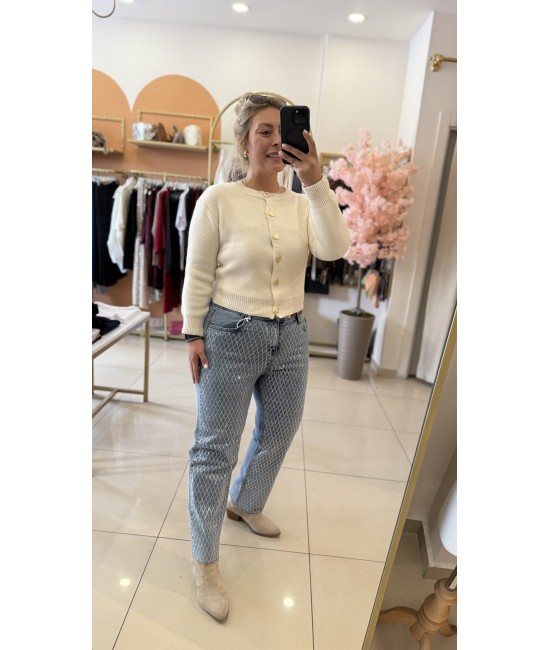 Kalp Düğmeli Tasarım Hırka  Kalp Düğmeli Tasarım Hırka