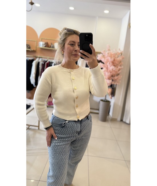 Kalp Düğmeli Tasarım Hırka  Kalp Düğmeli Tasarım Hırka