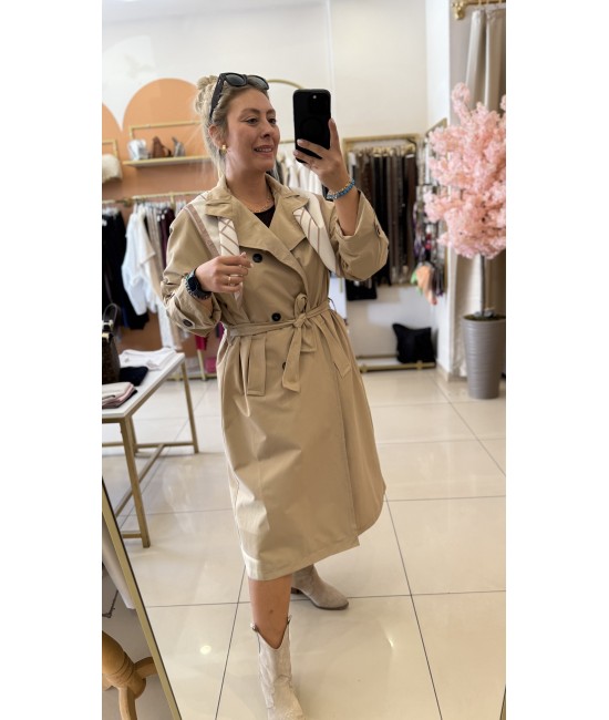 Premium Seri Şal Detay Trençkot Premium Seri Şal Detay Trençkot