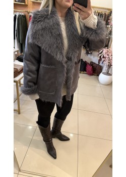 Premium Süet&Kürk Çift Taraflı Kaban