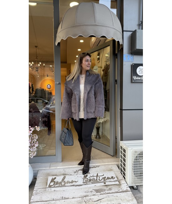 Premium Süet&Kürk Çift Taraflı Kaban