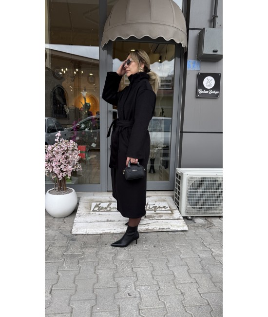 Elara Premium Kaşmir Doku Kaşe Kaban