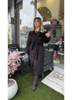 Elara Premium Kaşmir Doku Kaşe Kaban