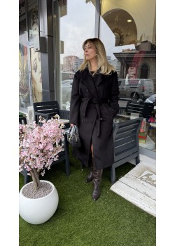 Elara Premium Kaşmir Doku Kaşe Kaban