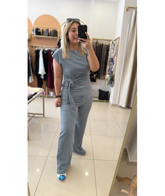 Mavi Yandan Bağlama Detay İkili Takım Mavi Yandan Bağlama Detay İkili Takım