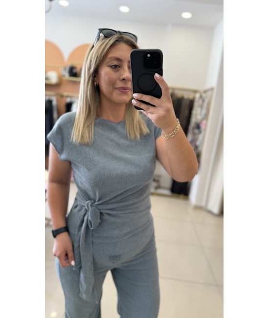 Mavi Yandan Bağlama Detay İkili Takım Mavi Yandan Bağlama Detay İkili Takım