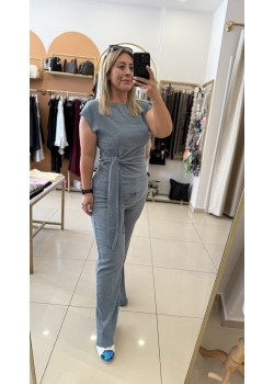 Mavi Yandan Bağlama Detay İkili Takım