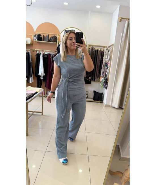 Mavi Yandan Bağlama Detay İkili Takım Mavi Yandan Bağlama Detay İkili Takım