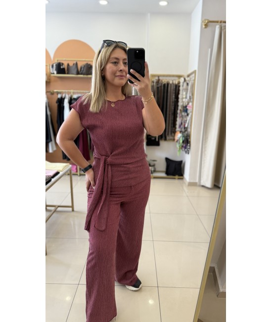 Bordo Yandan Bağlama Detay İkili Takım