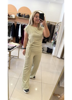 Mint Yeşili Yandan Bağlama Detay İkili Takım