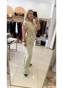 Mint Yeşili Yandan Bağlama Detay İkili Takım