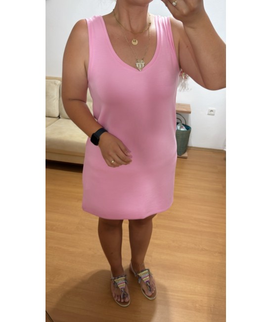 Modal Basic Pembe Mini Elbise