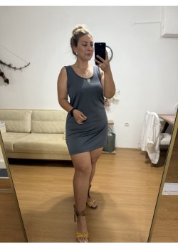 Modal Basic Antrasit Mini Elbise