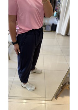 Lacivert Modal Şalaş Kalıp Paça Tutturmalı Alt