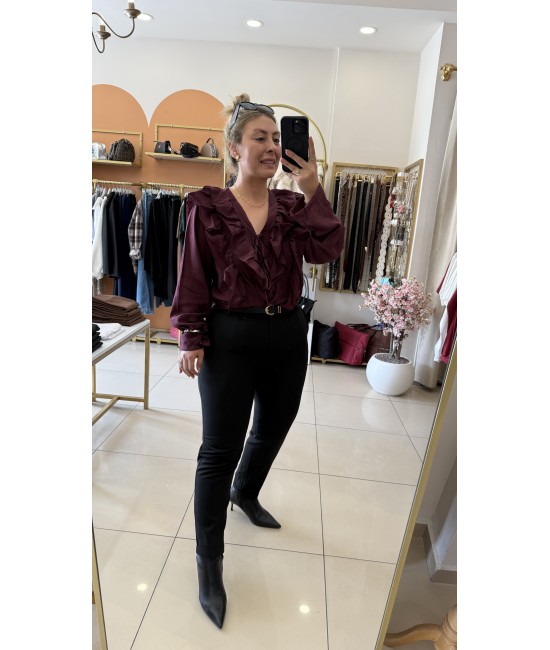 Duble Paça Kemerli Kalem Kumaş Pantolon