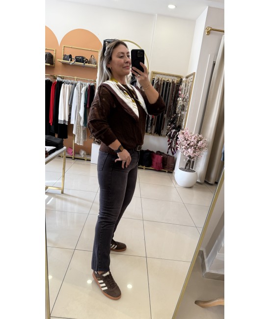 Zra Yıkama Kahve Boyfit Jean Pantolon