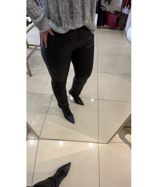 Premium Siyah Mumlu Boyfit Pantolon