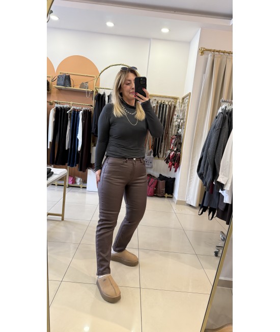 Premium Acıkahve Zra Mumlu Pantolon Premium Acıkahve Zra Mumlu Pantolon