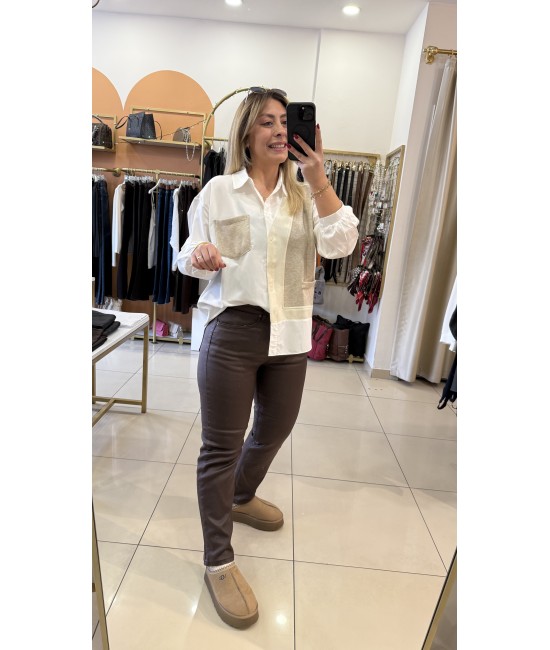 Premium Acıkahve Zra Mumlu Pantolon Premium Acıkahve Zra Mumlu Pantolon