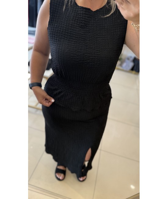 Bubble Siyah Etek&Bluz Takım