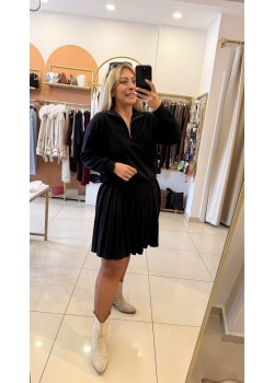 Siyah Çelik Örme Tasarım Etekli Takım