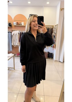 Siyah Çelik Örme Tasarım Etekli Takım