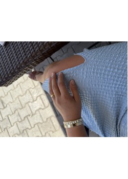 Bubble Mavi Etek&Bluz Takım