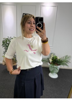 Pembe Marka Logo Tshirt