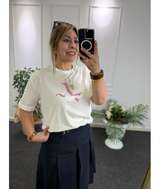 Pembe Marka Logo Tshirt Pembe Marka Logo Tshirt