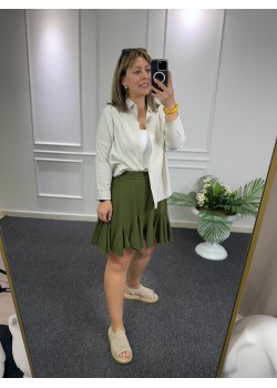 Fırfır Detay Haki Etek