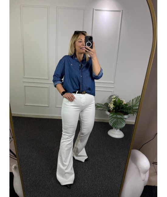 Beyaz İspanyol Jean Pantolon Beyaz İspanyol Jean Pantolon