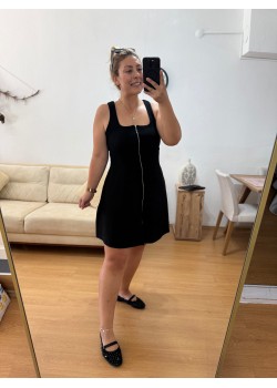 Fermuarlı Mini Elbise