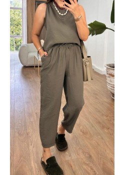 Tensel Kolsuz Bluz&Pantolon Takım